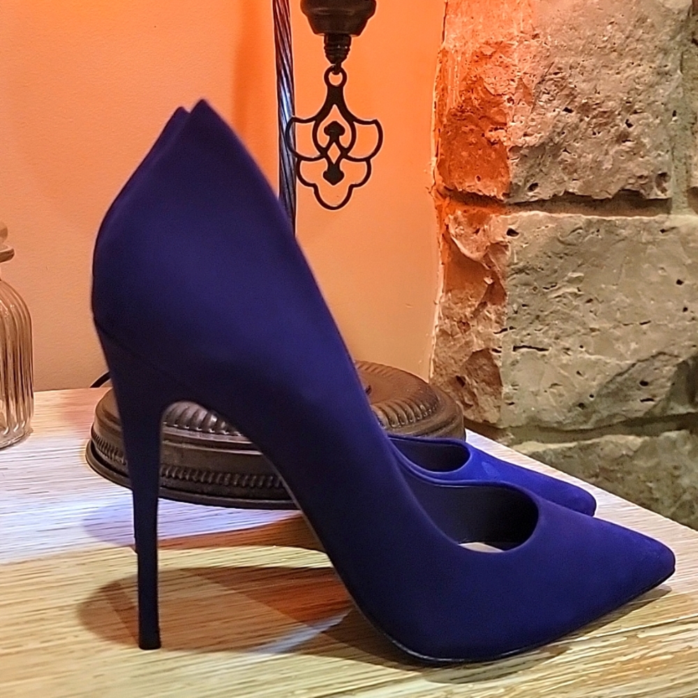 Pumps leather purple